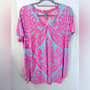Honeyme brand Silver and hot pink tunic, XL